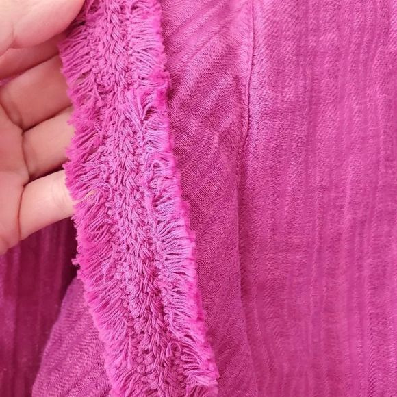 IRO Paris Camer Pleated Long Sleeve Blouse Violet Purple Size 6 - Picture 9 of 9